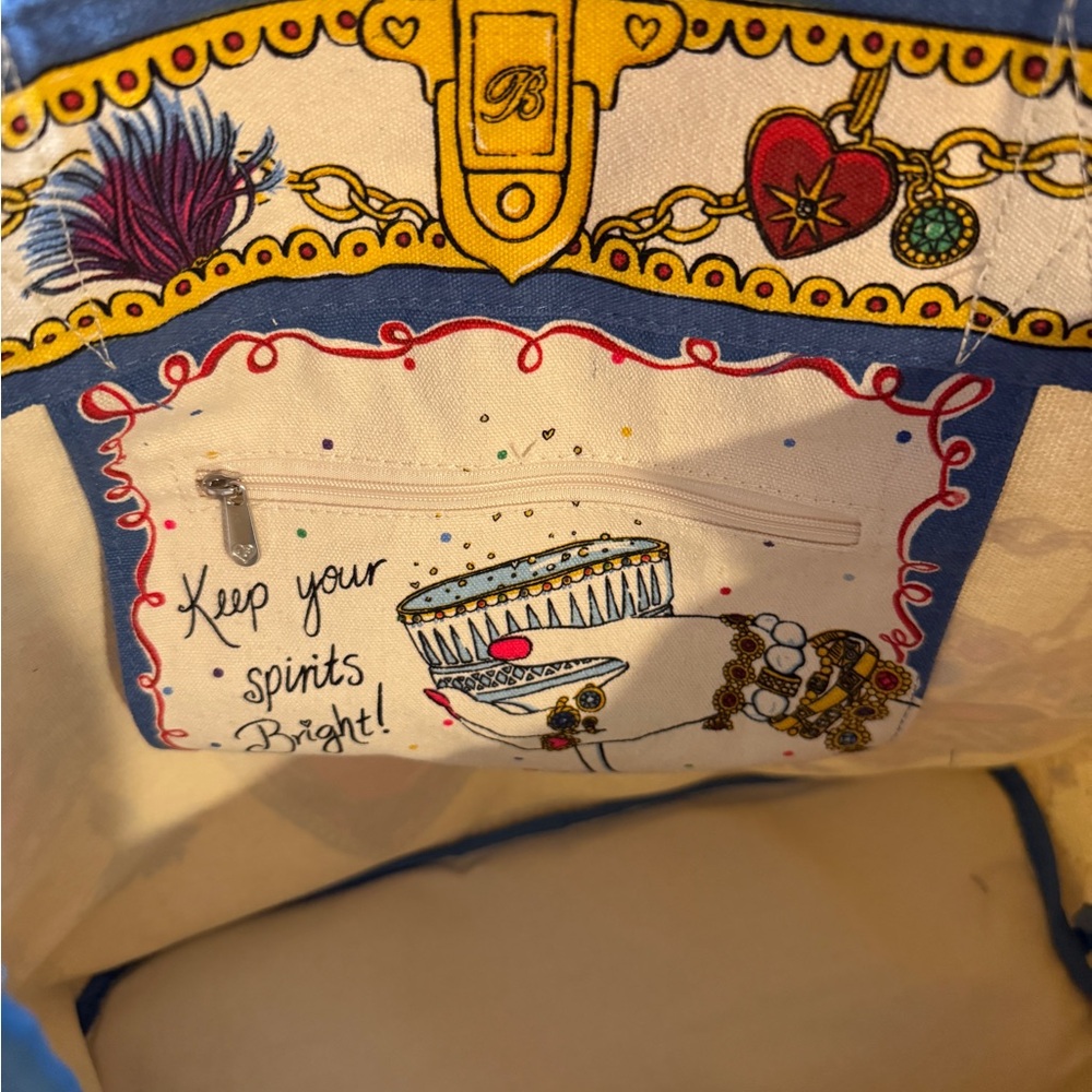 Brighton Tote Bag, Glittering Love, Vibrant Color Scheme, Like New Condition - Picture 9 of 16